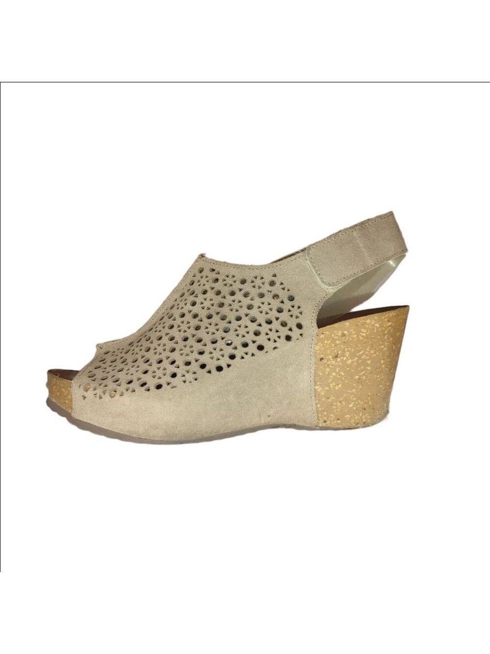 A. Giannetti Cork Wedge Peep Toes Size 40